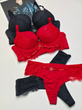 Padded Push-up Wire Bra & Thong Underwear