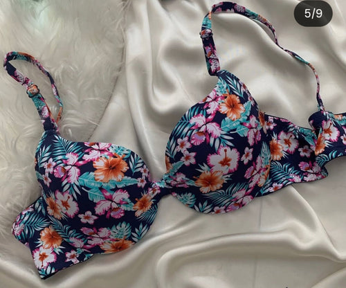 Floral Light Push Up Bra